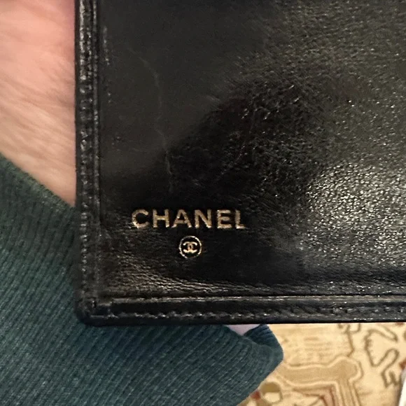 CHANEL Black Quilted Leather Wallet Vintage with COA - Picture 4 of 15